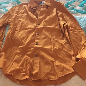 Express men’s medium 15-15.5 fitted orange button